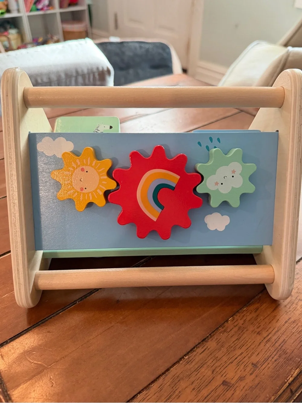 Fisher-Price Wooden Activity Triangle, 3-Sided Fine Motor Toy